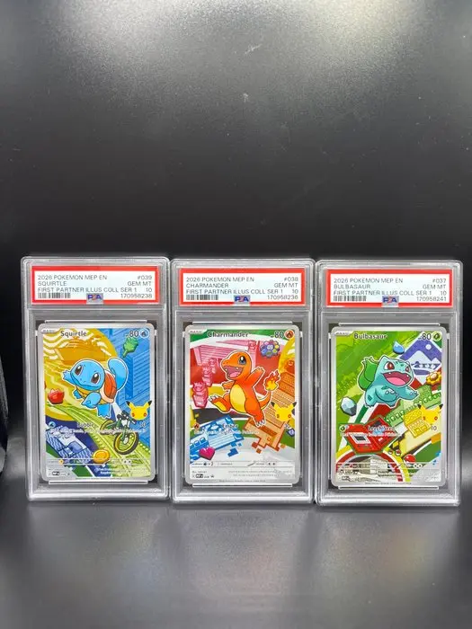 Pokémon - 3 Graded card - Squirtle