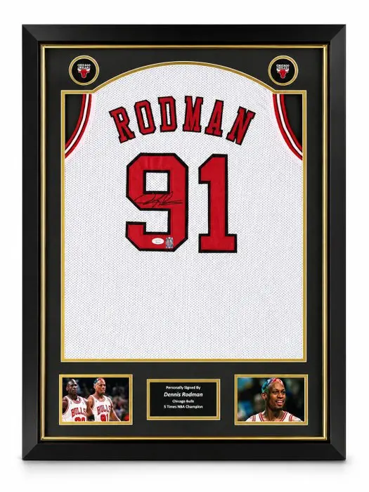 Chicago Bulls - NBA - Dennis Rodman Signed Jersey #91 –...