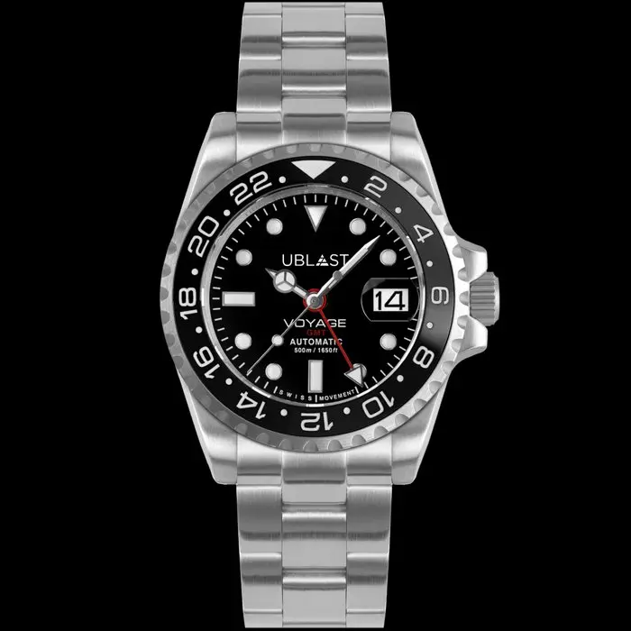 Ublast - Voyage Pro Diver GMT - Automatic Swiss - REF.UBVPD40BK - Men - 2026