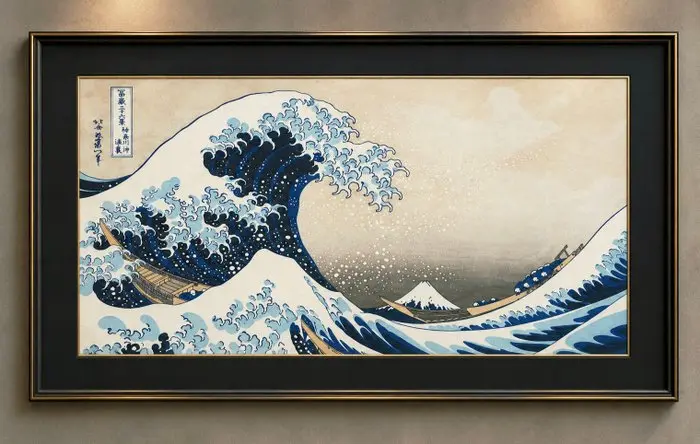 Katsushika Hokusai (after) - "The Big Wave of Kanagawa, 1831" - (50x100cm)