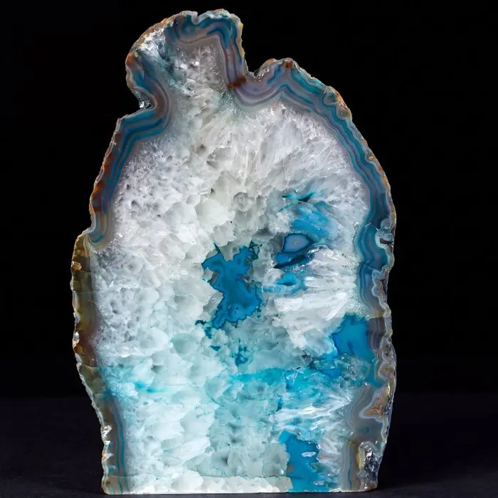 Groen Agate - 22x14x5 cm - Geode- 2.65 kg
