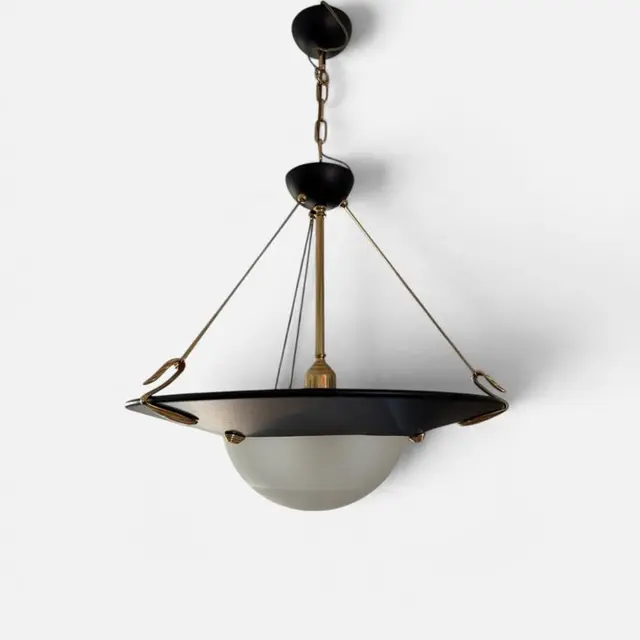 Ceiling lamp - Metal, Glass - Italian mid-century
