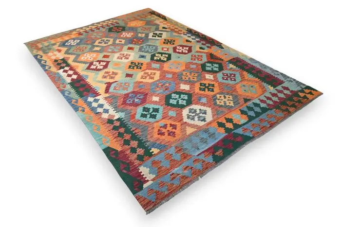 Colorful kilim - unused - Rug - 290 cm - 190 cm - With certificate