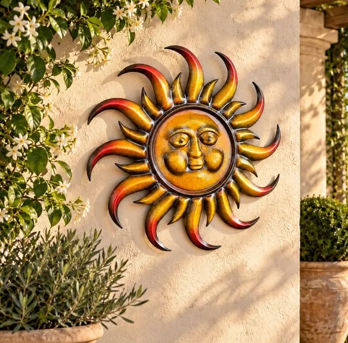 Wall decoration - Asia - Metal Sun - Wall Ornament