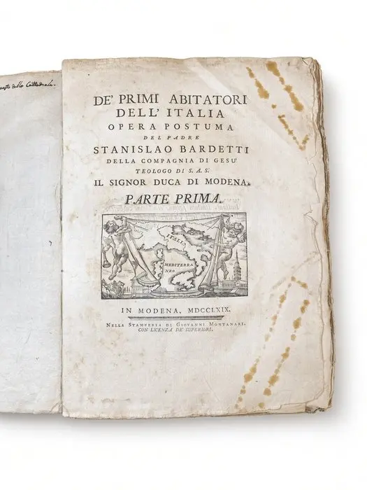 S. Bardetti - De' Primi Abitatori dell'Italia - 1769