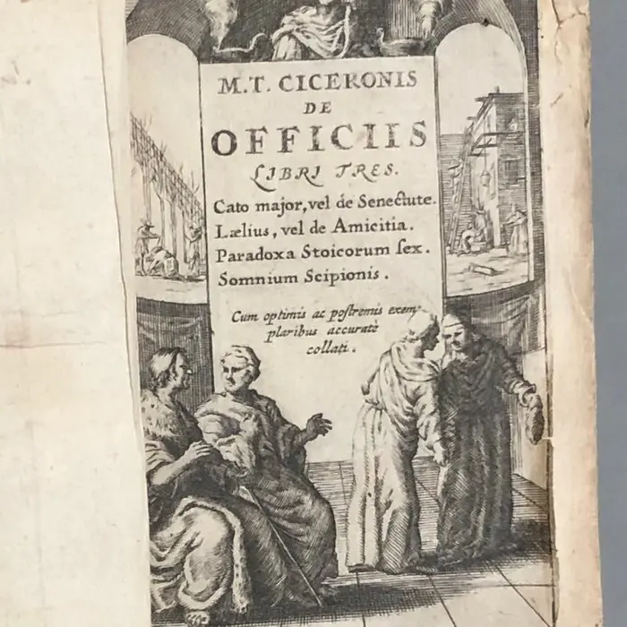Cicéron - M. T. Ciceronis De officiis libri tres - 1677