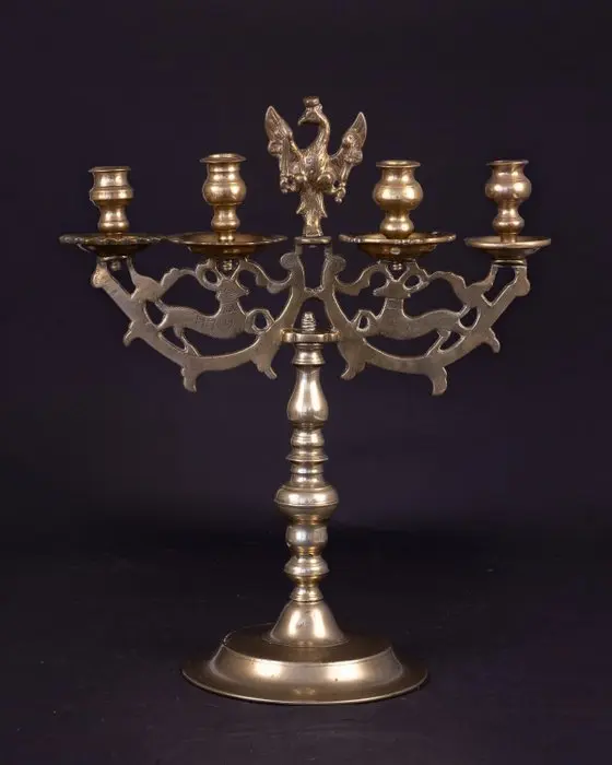 Judaica: Shabbat/sabbath Candelabrum - Candelabrum - Brass