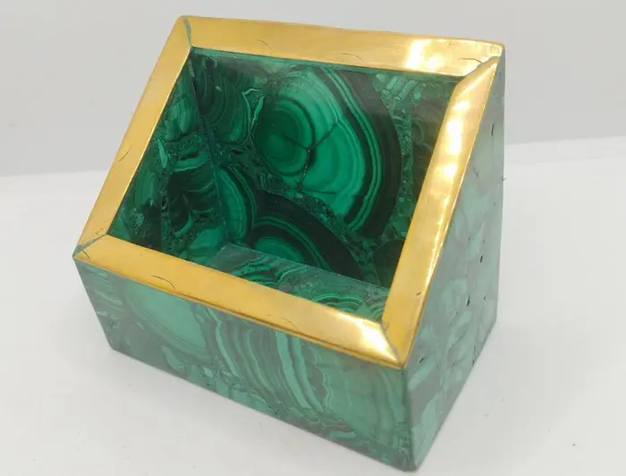 Gorgeous Natural Malachite - object holder- 370 g