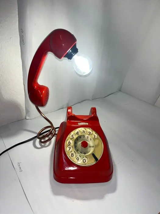 telefono lampada - Table lamp - PVC brass metal