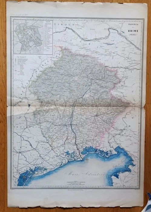 Italy - Udine; Vallardi - Provincia di Udine - 1861-1880