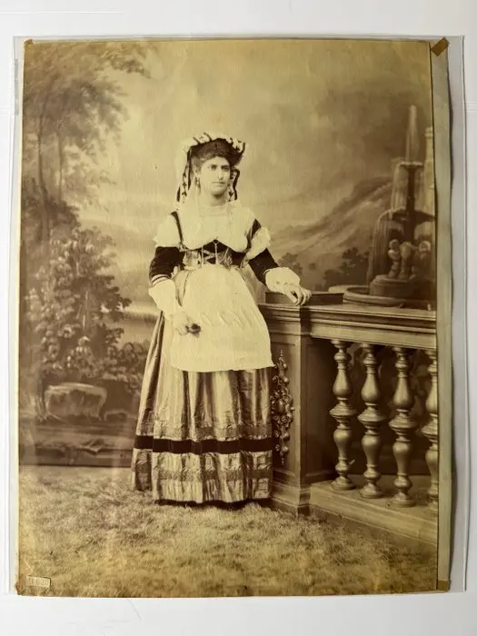 Giorgio Sommer - Albumen photograph of a young woman in Sorrento costume