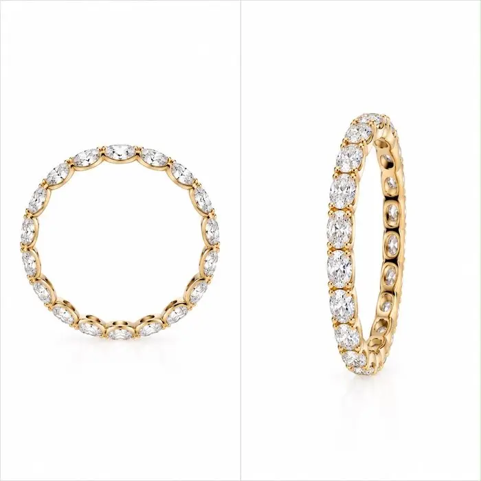 No reserve price - Ring - 14 kt. Yellow gold - 1.09ct. tw. Diamond (Lab-grown)