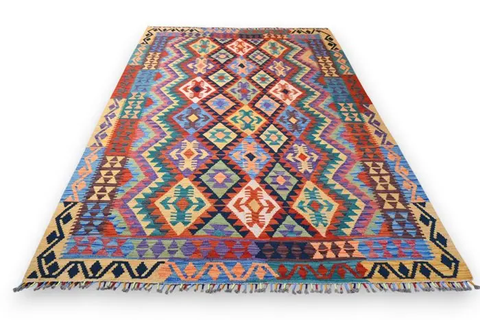Colorful kilim - unused - Rug - 260 cm - 185 cm - With certificate