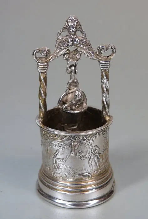 Ca 1900: Kindjes in een waterput (Simon Rosenau