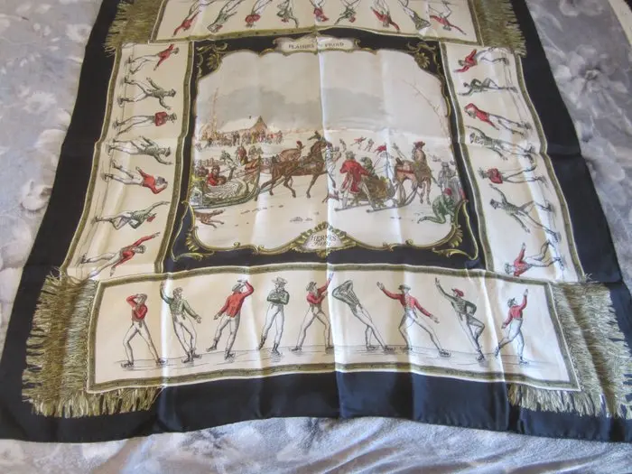 Hermès - Plaisirs du Froid DE HUGO GRYGKAR DE 1948 - Foulard