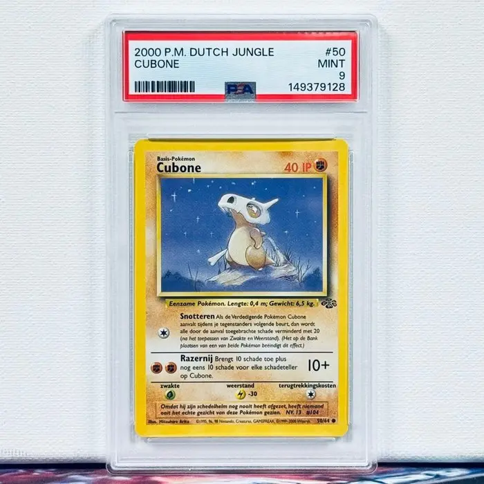 Pokémon Graded card - CUBONE #50 - Pokémon - PSA 9