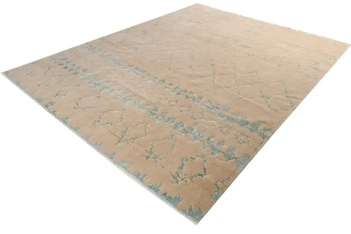 Designer rug made of real wool with plenty of silk - Rug - 385 cm - 306 cm