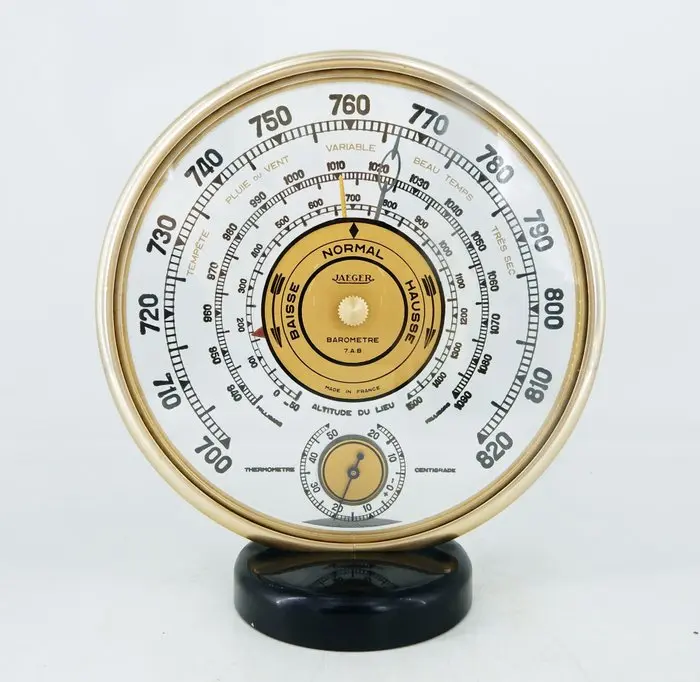 Jaeger - Barometer - Brass, Glass, Bakelite - Art-Deco style barometer