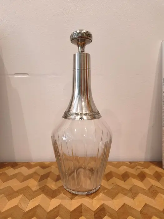 Carafe - Crystal, Silver - Solid silver carafe