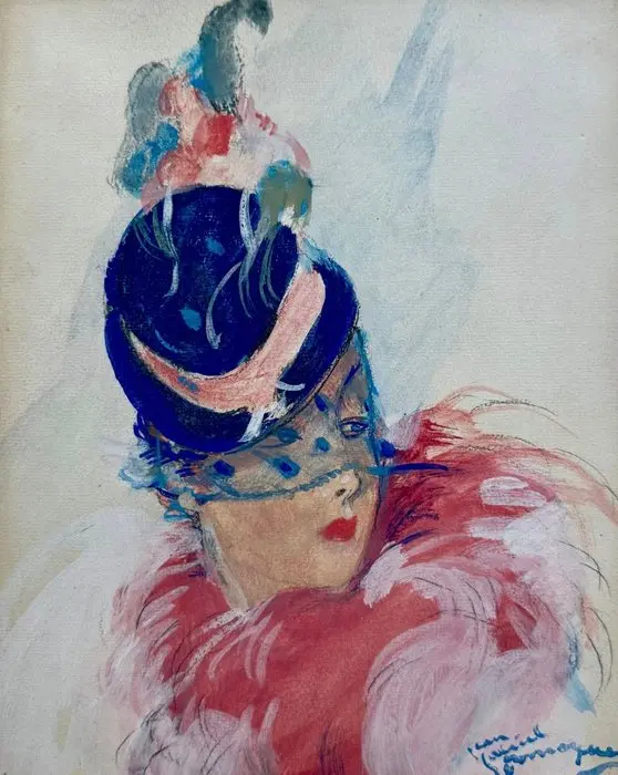 Jean-Gabriel Domergue (1889-1962) - Élégante à la voilette