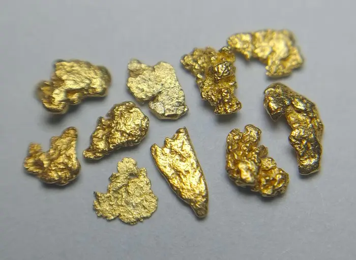 Very Beautiful Gold - Lot of 10 Natural Nuggets- 0.28 g