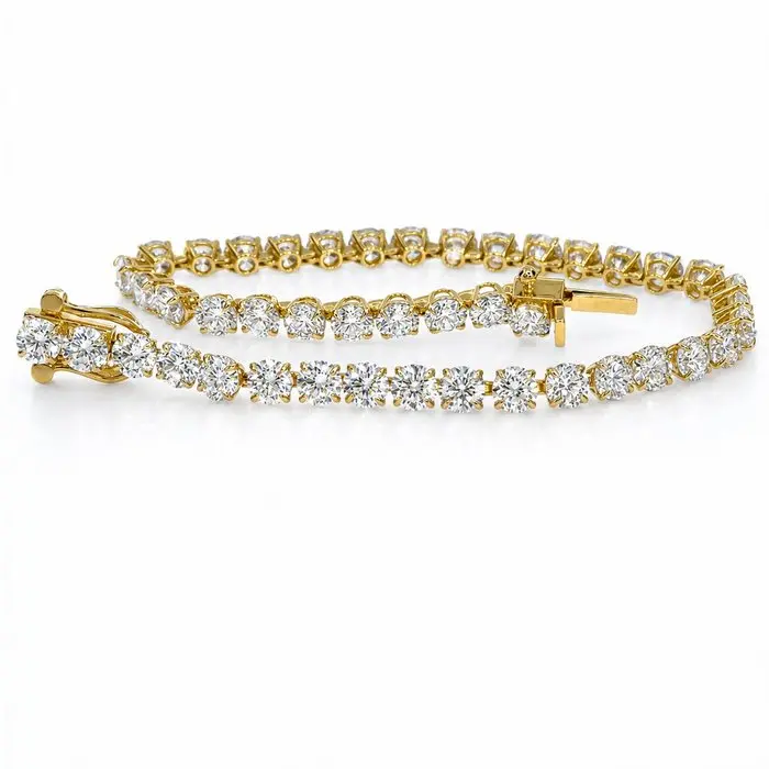 Bracelet - 14 kt. Yellow gold - 10.12ct. tw. Diamond (Lab-grown)