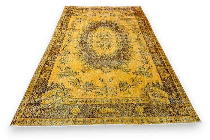 Yellow vintage - Rug - 265 cm - 165 cm - √ handmade √ certificate