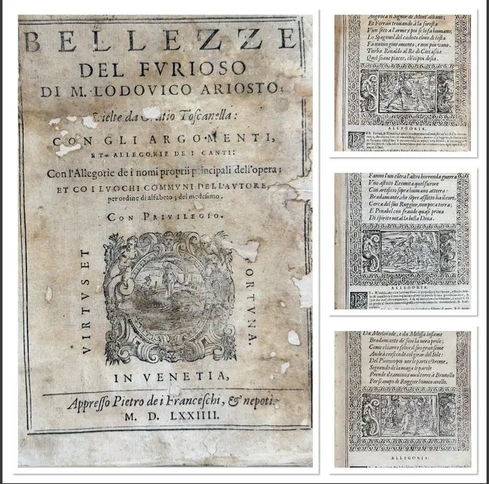 Orazio Toscanella - Bellezze Del Furioso - 1574