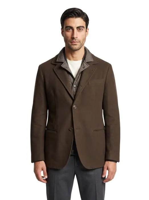 FAY - 48 IT - Sport Coat Blazer Jacket Dark Brown Hybrid...