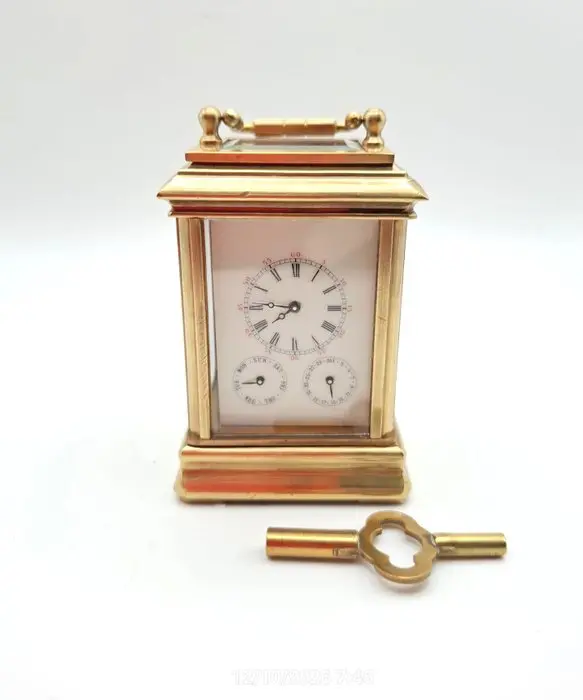 Carriage clock - Steel, brass, glass - 1930-1940 - Miniature watch