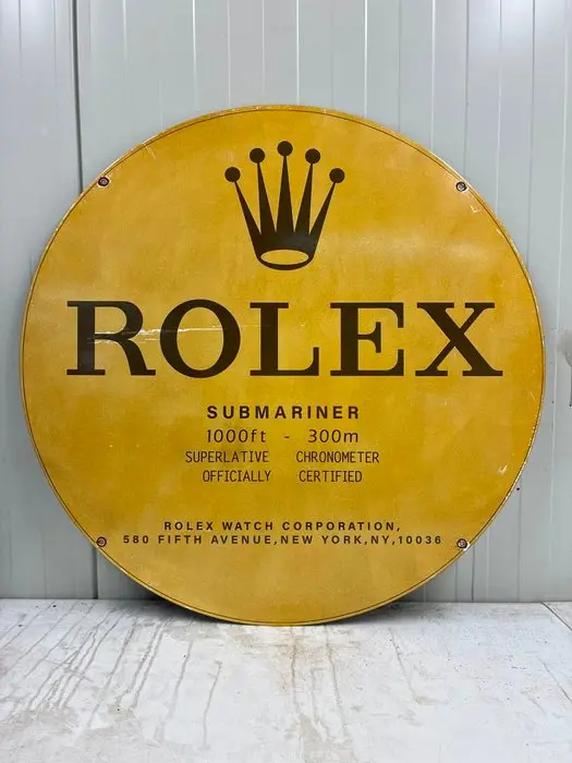 Rolex Submariner – XXL Rond Emaille Reclamebord – 76 cm - Enamel sign - Enamel