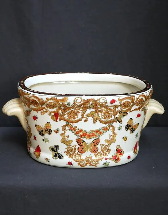 30cm - Jardinière - Porcelain, after "Le Jardin de Versace"