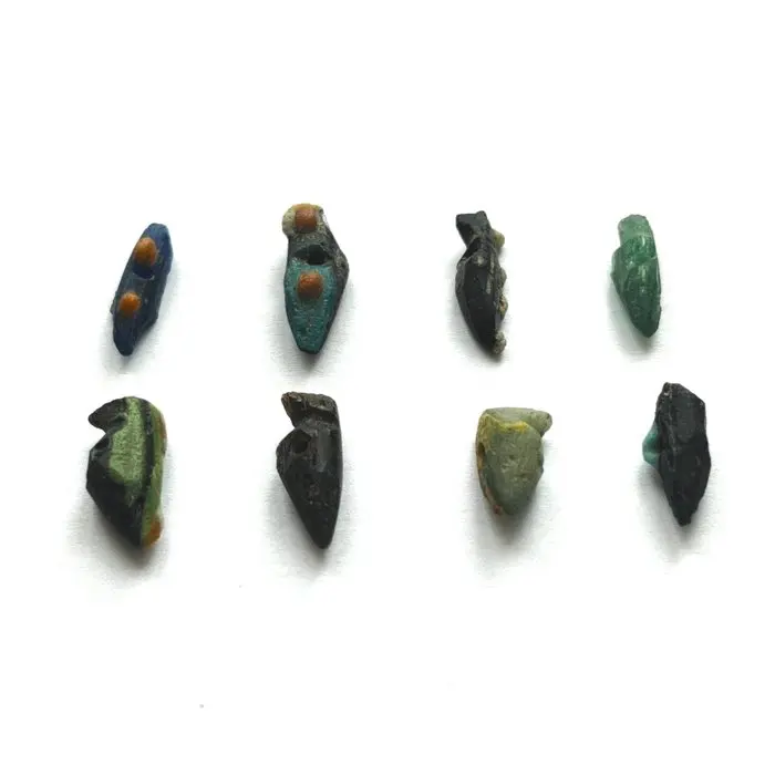 Ancient Minor Asian Archaic Glass XXS Colorful Birds...
