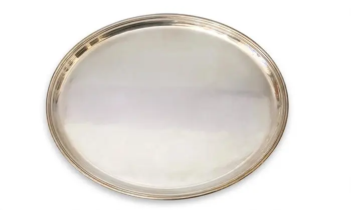 Pastry server - .800 silver - Large oval tray