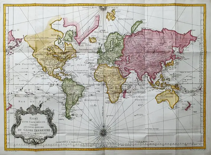 World map - Mercator's Projection; La Haye / P
