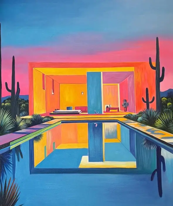 Alexy Berthelot - night pink house palm spring 25