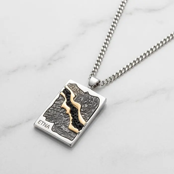 Other brand - 18 kt. - Silver, Yellow gold - Necklace - Italian Manufacturing