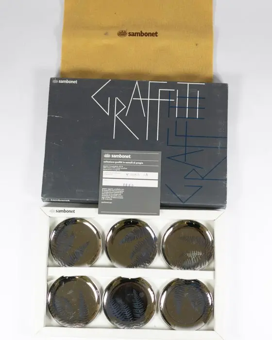 Sambonet - Coaster (6) - Coasters Ø 9 cm approx -...