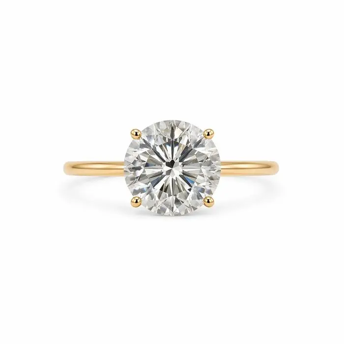No reserve price - Ring - 14 kt. Yellow gold - 4.06ct. tw. Diamond (Lab-grown)