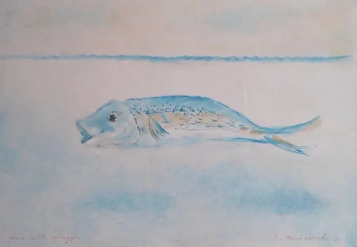 Giovanni Omiccioli (1901-1975) - Pesce nelle spiagge