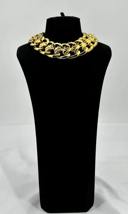 Kenneth Jay Lane - KJL - Gold-Plated Runway Power Jewelry – 1980s - Necklace