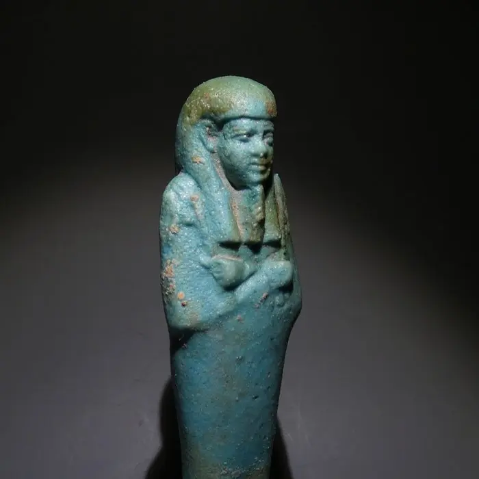 Ancient Egyptian Faience Fine big Shabti