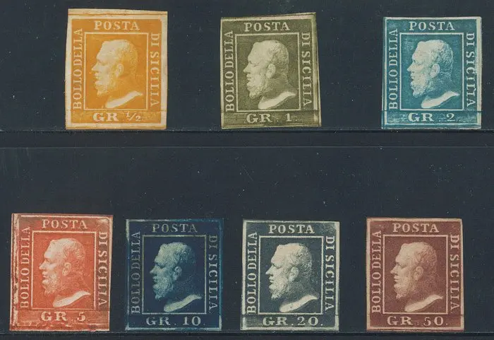 Italian Ancient States - Sicily - Complete series of 7...
