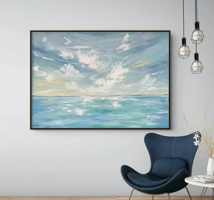 Irina Morisch - Ocean light Nr.2 -XXL original seascape artwork on linen-