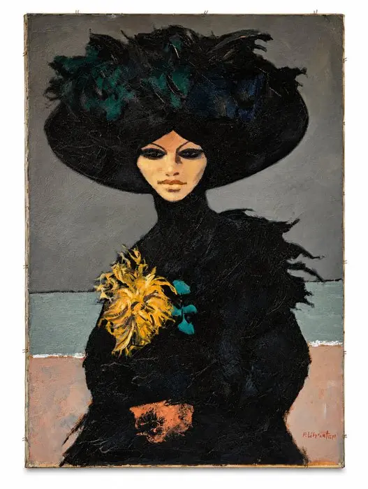 Fausto Maria Liberatore (1922-2004) - Donna con cappello