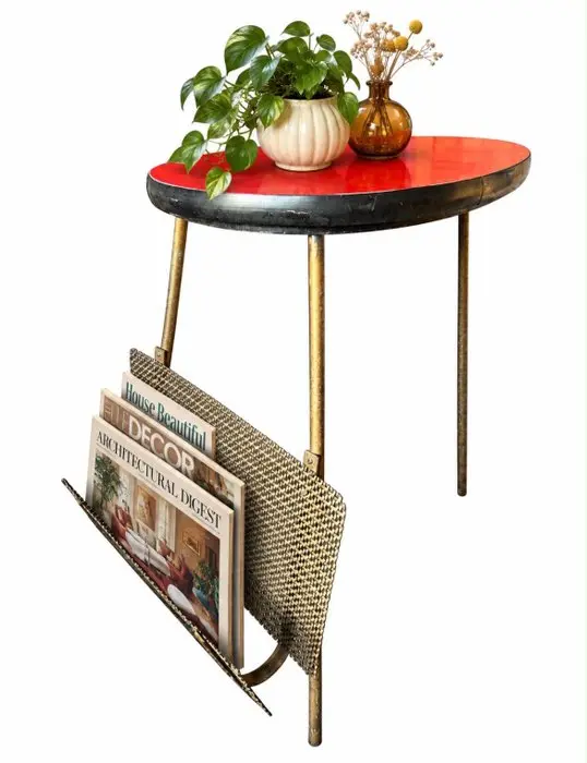 Plant table - Metal, Wood - Vintage plant table