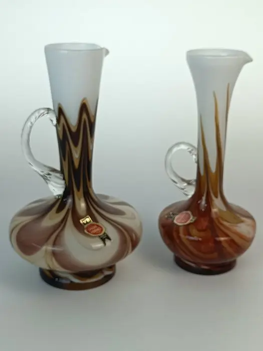 Bernini - Vase (2) - Opaline glass - Pair of opaline vases