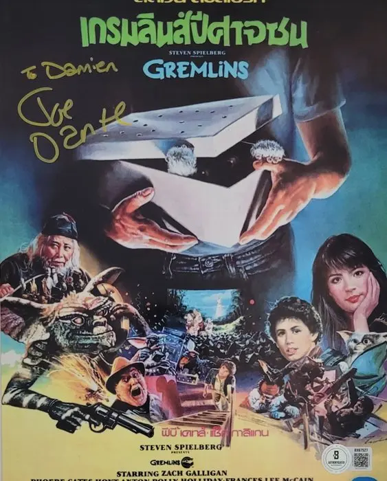 Gremlins (1984) - Joe Dante (Film Director) - Autograph, Photo With Beckett COA