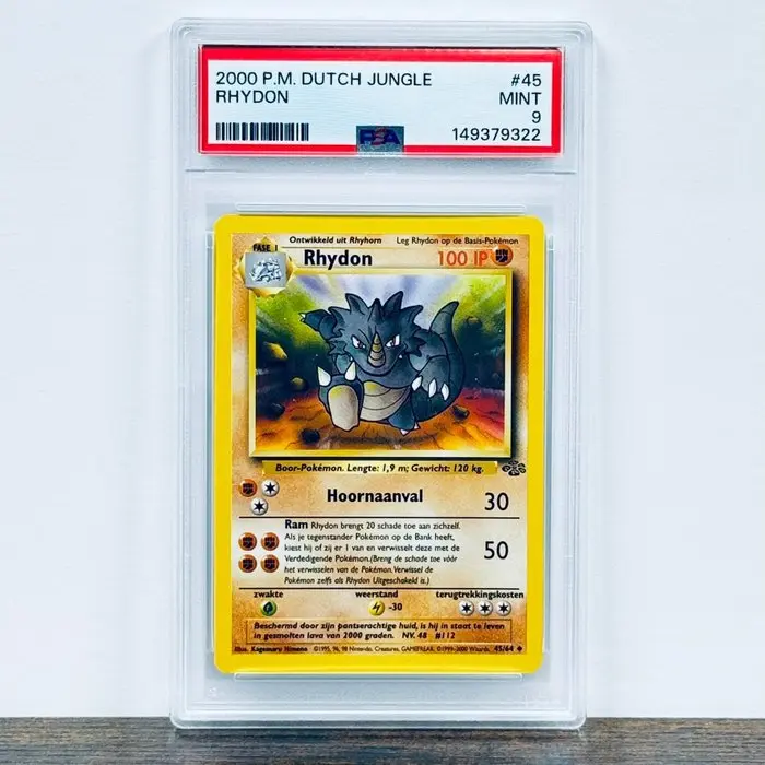 Pokémon Graded card - Rhydon 45 – Pokémon - PSA 9