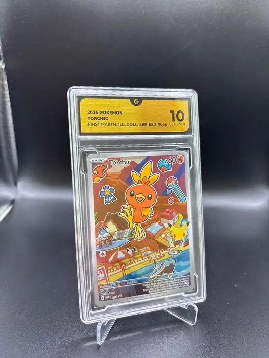 Pokémon - 1 Graded card - Torchic 056 First Partner Ill...